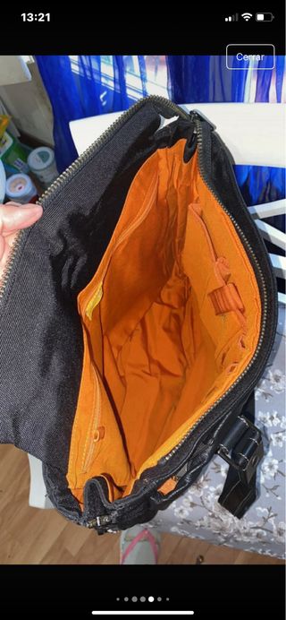 Bolso Mandarina Duck Negro Piel