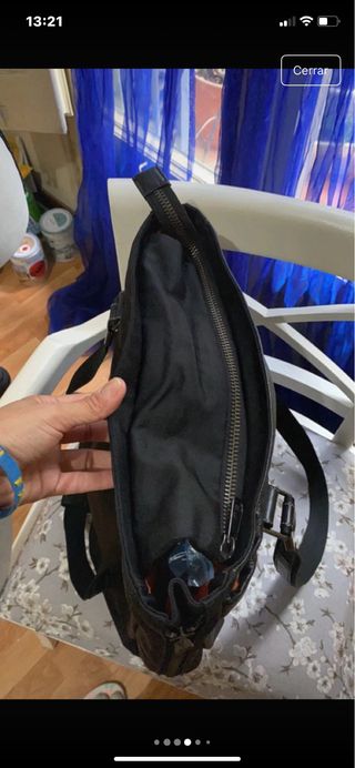 Bolso Mandarina Duck Negro Piel