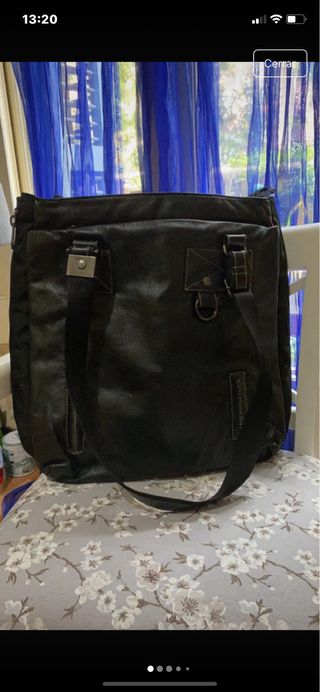 Bolso Mandarina Duck Negro Piel