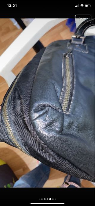 Bolso Mandarina Duck Negro Piel
