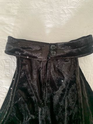 Vestido negro brillante largo