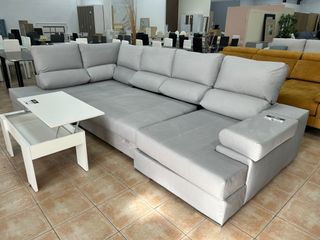 sofá rinconera 6 plazas + cama tela antimanchas