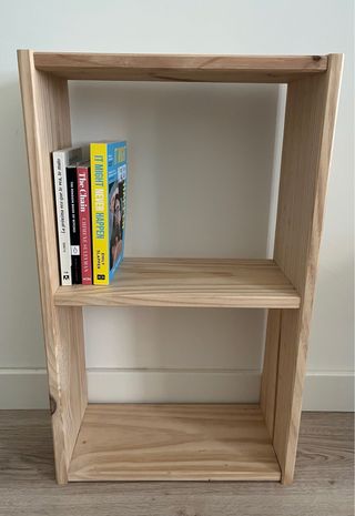 Estantería de madera natural Lufe