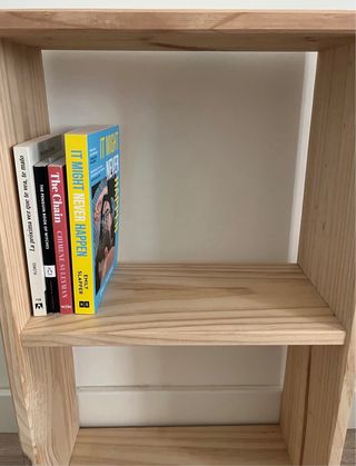 Estantería de madera natural Lufe