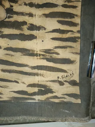 Disegno tribale africano su tela vintage