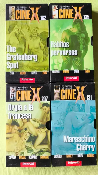 Lote 4 Películas VHS Cine X Interviú