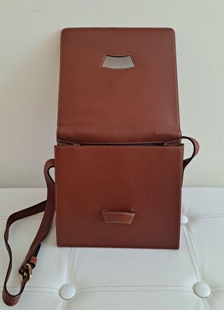 Bolso de piel Moriarti marrón