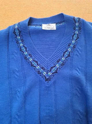 Maglione V-Neck Uomo BUZZY Azzurro XXL