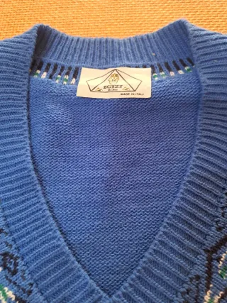 Maglione V-Neck Uomo BUZZY Azzurro XXL