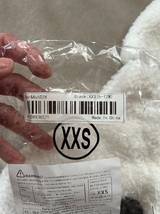 Disfraz Fantasma Bebé Talla XXS (6-12 meses)