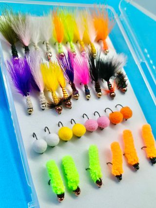 Juego de moscas para Pesca trucha (estanque y río)