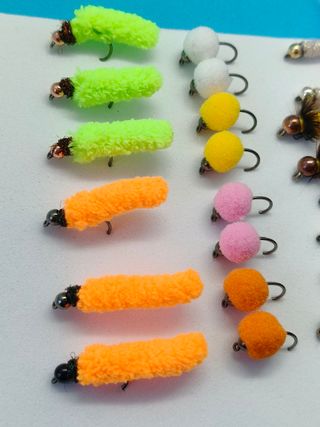 Juego de moscas para Pesca trucha (estanque y río)