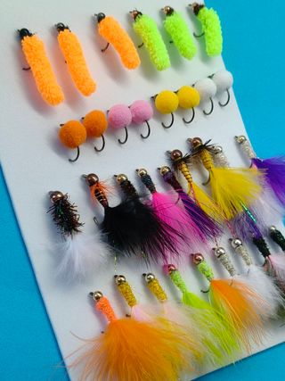 Juego de moscas para Pesca trucha (estanque y río)