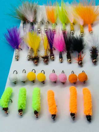 Juego de moscas para Pesca trucha (estanque y río)