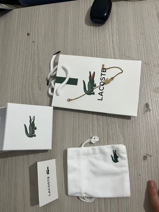 Bracciale Lacoste Dorato con Coccodrillo Donna