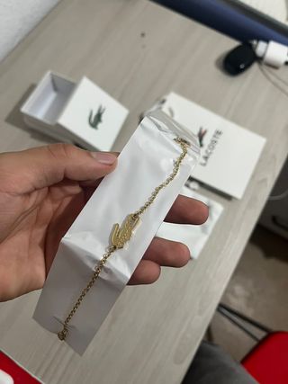 Bracciale Lacoste Dorato con Coccodrillo Donna