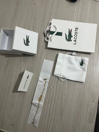 Bracciale Lacoste Dorato con Coccodrillo Donna