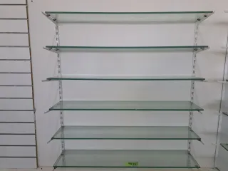 Estantería de cristal y metal