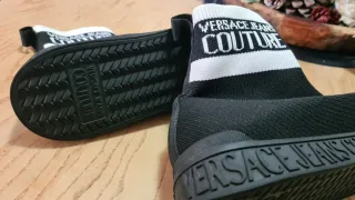 Botines Versace Negros y Blancos