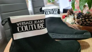 Botines Versace Negros y Blancos