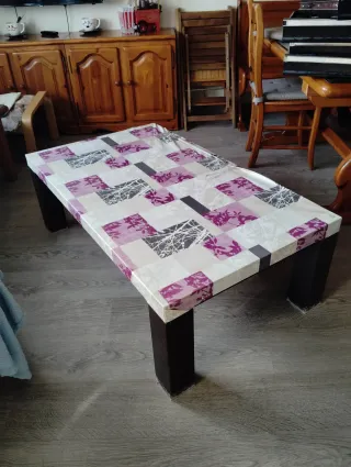 Mesa de centro elevable de madera