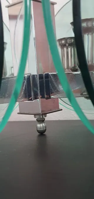 Lampadario Art Decò Metallo Cromato Vetro Anni '20