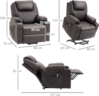 Poltrona Alzapersona Reclinabile fino a 135° con 8