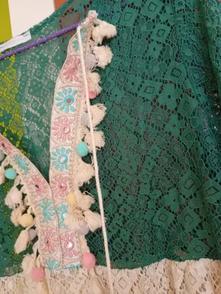 Blusa de Encaje Made In Italy Multicolor