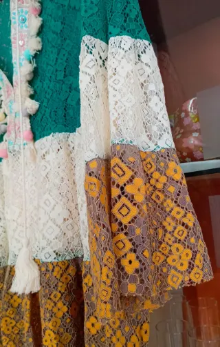 Blusa de Encaje Made In Italy Multicolor