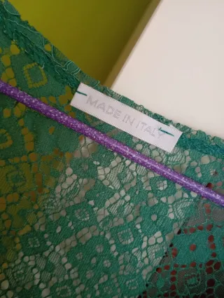 Blusa de Encaje Made In Italy Multicolor