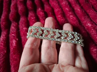 Pulsera plateada zigzag