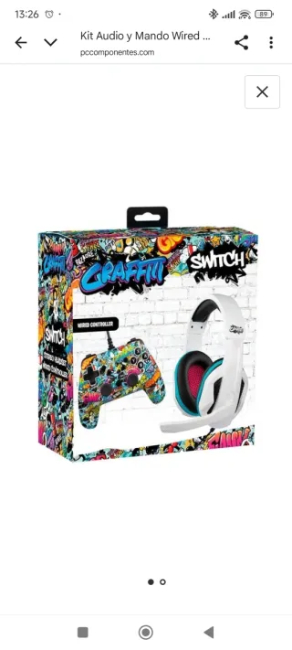 Kit Audio e Comando Wired Graffiti per Nintendo Switch