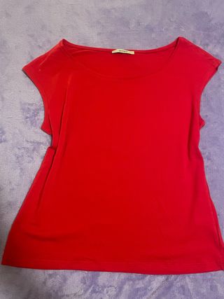 Camiseta de algodón Guitare roja