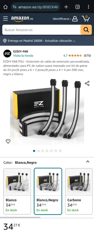 EXTENSIÓN PARA CABLES ALIMENTACIÓN Y PCIe GAMING