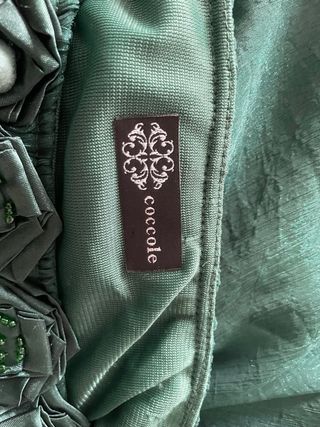 Vestido gasa fiesta verde