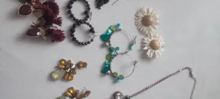 Lote bolso azul y accesorios