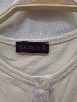 Camiseta Playboy Crema Mujer