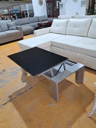 Mesa de centro elevable cristal y metal