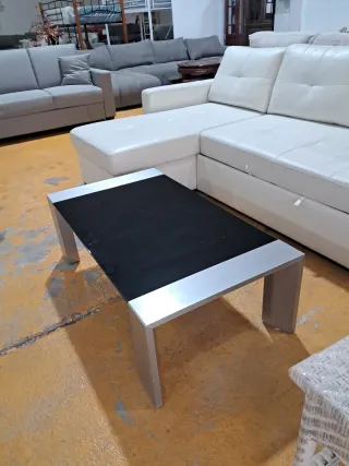 Mesa de centro elevable cristal y metal