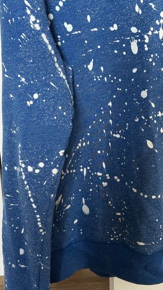 Sudadera G-Star RAW azul con salpicaduras blancas