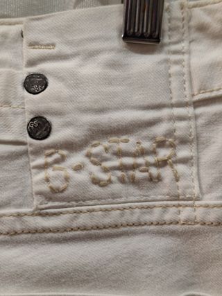 Pantalón vaquero G-Star RAW mujer blanco