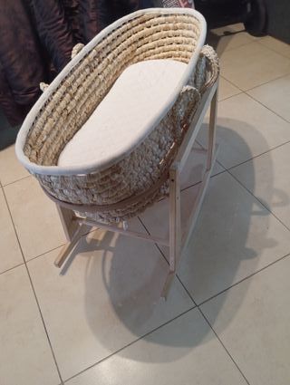 Moisés mimbre bebé