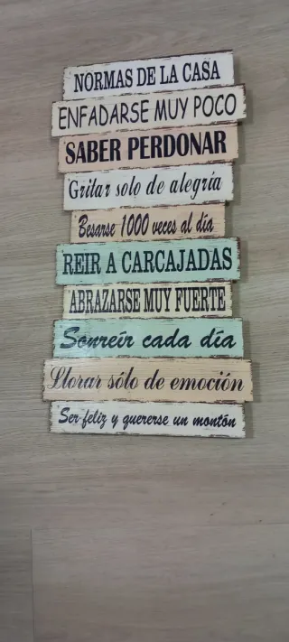 Panel decorativo Normas de la casa