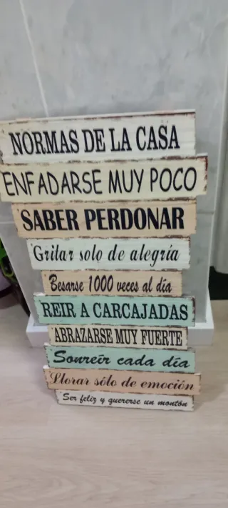 Panel decorativo Normas de la casa