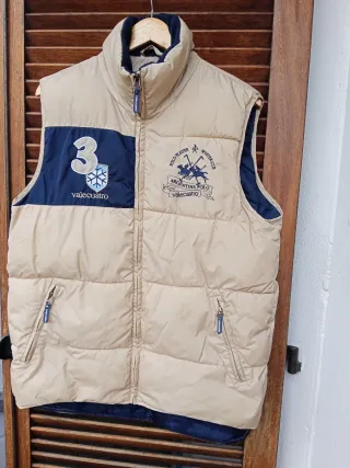Chaleco VALECUATRO Beige/Azul