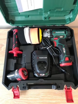 Pulidora recargable 12v con 2 baterias