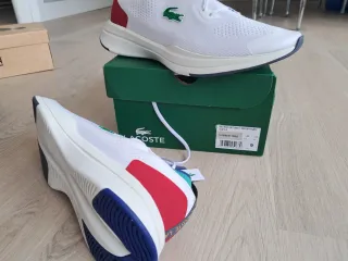Zapatillas Lacoste Blancas y Rojas