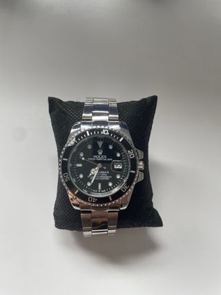 Rolex Submariner Negro/Plateado