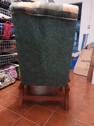 Sillón Butaca Mecedora Tela Madera