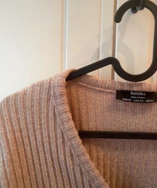 Jersey cardigan beige